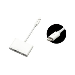 USB HUB redukcia USB-C na USB-C, VGA a USB-A – redukcia