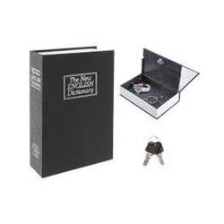 Trezor čierny tvar knihy 24x15,5x5,5cm – trezor ako kniha s kľúčmi