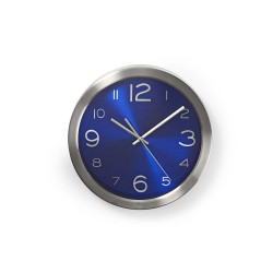 Hodiny NEDIS CLWA010MT30BU – modré hodiny s kovovým rámom