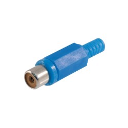 Zásuvka RCA plast modrá M02M – konektor