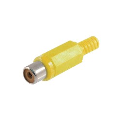 Zásuvka RCA plast žltá M02Y – konektor