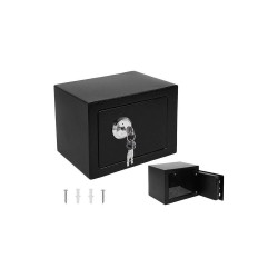 Trezor čierny 23x17x17cm S8800 – trezor s kľúčmi a montážnym materiálom
