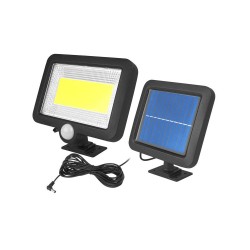 Reflektor LED so solárnym panelom a PIR LTC LXLL141 10W – reflektor a samostatný solárny panel