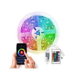 Pás LED sada 5m RGB IP65 SMART SOLIGHT WM57 – pás s ovládačom a mobilom
