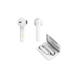 Bluetooth slúchadlá SOMOSTEL SMS-J28 – biele slúchadlá s puzdrom