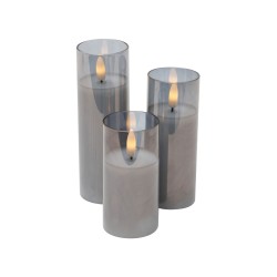 Sviečka LED sada 3 ks v skle HOME CDS3 – tri sviečky v skle