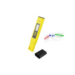 Tester pH a teplomer ATC – žltý tester s kalibračnými vreckami