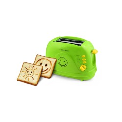 Hriankovač ESPERANZA EKT003 Smiley zelený – hriankovač a hrianky so smajlíkom