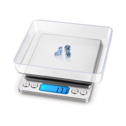 Váha vrecková I-2000 XL 500 g × 0,01 g s miskou – váha s miskou