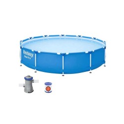 Bazén BESTWAY 56681 Ø 366 × 76 cm s pevnou konštrukciou – bazén s filtráciou