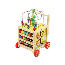 Chodítko a kocka KRUZZEL WB15128 – drevené chodítko s labyrintom