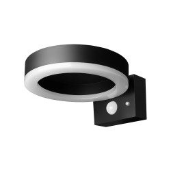 Svietidlo LED so solárnym panelom a PIR LEDVANCE ENDURA STYLE SOLAR WALL SINGLE CIRCLE 6W – okrúhle nástenné svietidlo