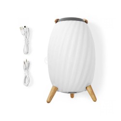 Bluetooth reproduktor so svetlom NEDIS SPBT35805WT – reproduktor a káble