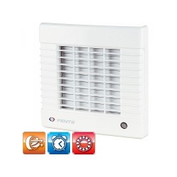 Ventilátor VENTS 125MATL žalúzia + dojazd + ložisko – biely ventilátor so žalúziou