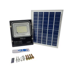 Reflektor LED so solárnym panelom a PIR TRIXLINE TR367 100W 6500K – reflektor, solárny panel a príslušenstvo