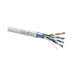 Kábel FTP CAT.5e SOLARIX PVC – sivý kábel s pármi