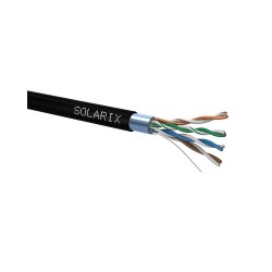 Kábel FTP CAT.5e SOLARIX PE – čierny vonkajší kábel