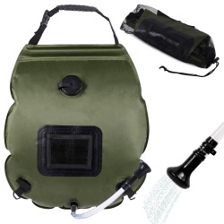 Sprcha turistická 20L CAMP SHOWER ST-20 – solárny vak s teplomerom a hadicou
