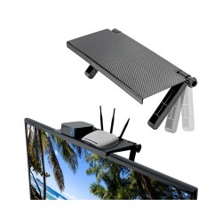 Polica nad TV a monitor SCREEN TOP SHELF – polica na televízore s routerom