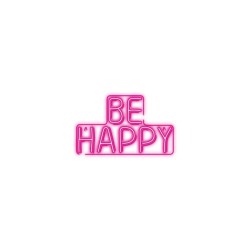 Neónová dekorácia BE HAPPY NNE10 – ružový nápis