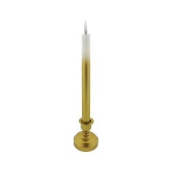 Sviečka LED dlhá na podstavci HOME DECOR HD-118SG bielo-zlatá – sviečka na podstavci