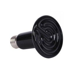 Keramický žiarič E27 100W do terárií – čierny keramický žiarič