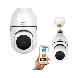 Kamera WiFi otočná LTC LXKAM34 do objímky E27 – kamera v objímke s aplikáciou