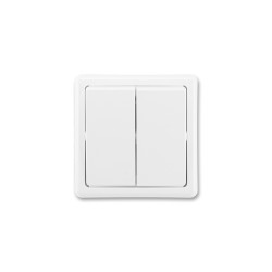 Vypínač ABB classic č.5B biely – biely dvojitý vypínač