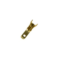 Faston samec 2,8mm Cu – malý mosadzný konektor