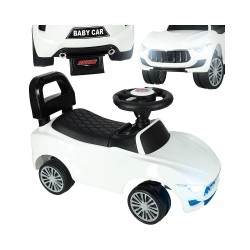 Odrážadlo auto KX4411 – biele autíčko s operadlom