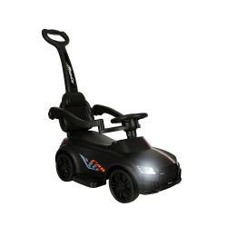 Odrážadlo auto KX4413 – čierne autíčko s vodiacou tyčou