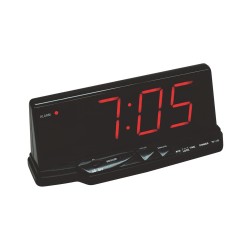 Budík HOME LTC02 – čierny digitálny budík s červenými číslicami