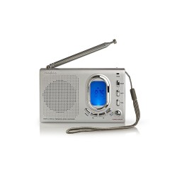 Rádio NEDIS RDWR1000GY – sivé prenosné rádio
