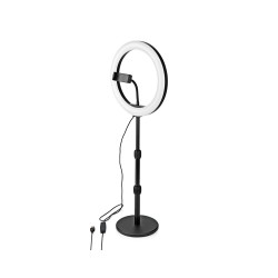 Selfie lampa so stojanom NEDIS RLSTND200BK – kruhové svetlo na stojane