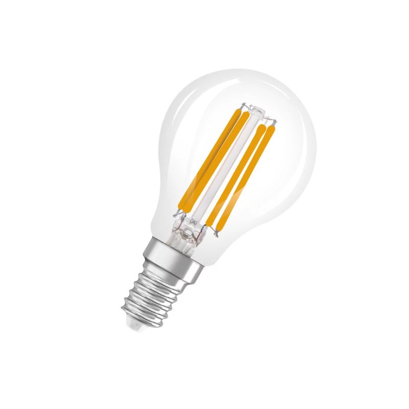 LED žiarovka OSRAM SCLP40GD – filamentová guľa zo šikma