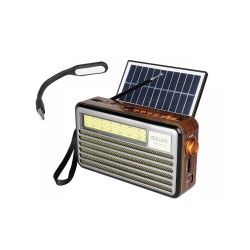 Prenosné rádio MEIER M-521BT-S sivé so solárnym panelom – rádio s panelom