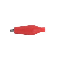 Krokosvorka 40 mm VCC1/RD – červená izolovaná krokosvorka