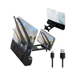 Lupa pre smartfón s Bluetooth reproduktorom 12D MPT-8003 – zväčšovač s telefónom a káblom