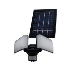Reflektor LED so solárnym panelom a PIR TRIXLINE TR-20SC 20W 6500K – dvojitý reflektor so solárnym panelom